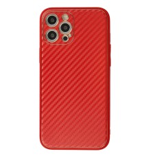 iPhone 12 Pro Kılıf Coco Karbon Silikon - Kırmızı
