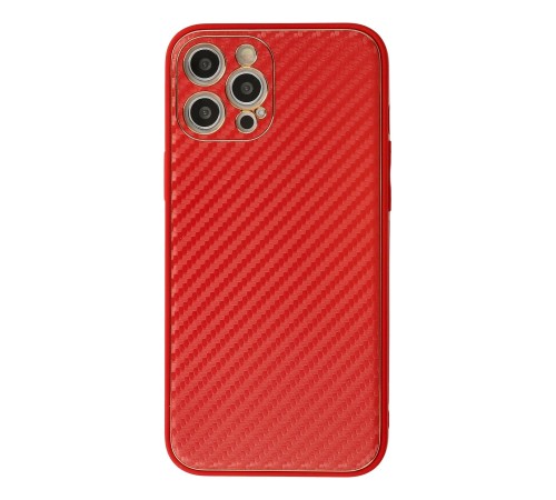 iPhone 12 Pro Max Kılıf Coco Karbon Silikon - Kırmızı iPhone 12 Pro Max Kılıf Coco Karbon Silikon - Kırmızı