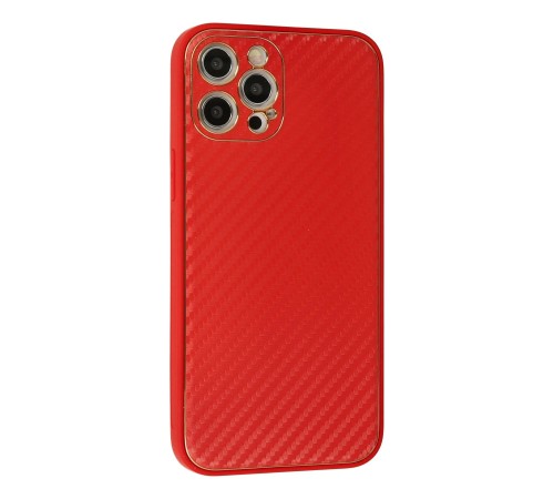 iPhone 12 Pro Max Kılıf Coco Karbon Silikon - Kırmızı iPhone 12 Pro Max Kılıf Coco Karbon Silikon - Kırmızı