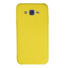 Samsung Galaxy J7 Kılıf Nano içi Kadife Silikon - Sarı