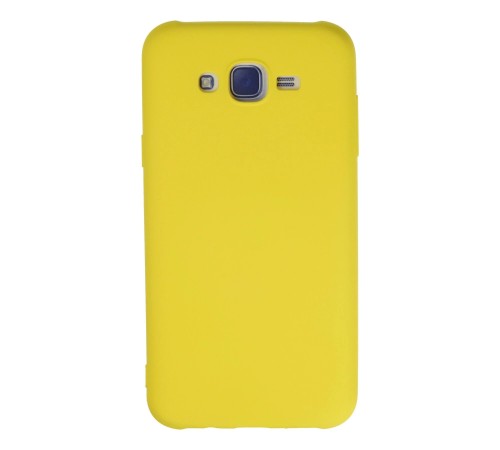Samsung Galaxy J7 Kılıf Nano içi Kadife Silikon - Sarı Samsung Galaxy J7 Kılıf Nano içi Kadife Silikon - Sarı