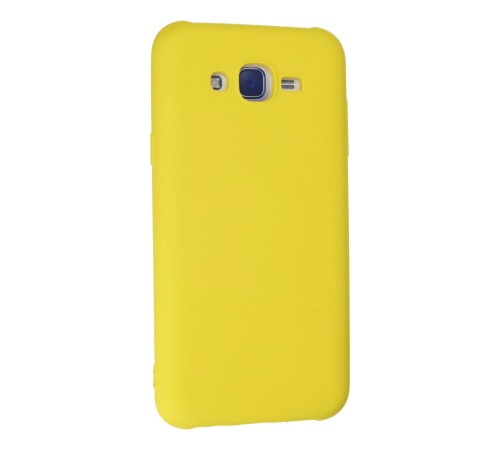Samsung Galaxy J7 Kılıf Nano içi Kadife Silikon - Sarı Samsung Galaxy J7 Kılıf Nano içi Kadife Silikon - Sarı