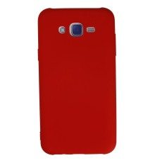 Samsung Galaxy J7 Kılıf Nano içi Kadife Silikon - Kırmızı