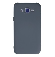 Samsung Galaxy J7 Kılıf Nano içi Kadife Silikon - Gri