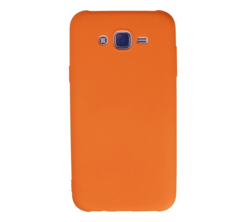 Samsung Galaxy J7 Kılıf Nano içi Kadife Silikon - Turuncu Samsung Galaxy J7 Kılıf Nano içi Kadife Silikon - Turuncu