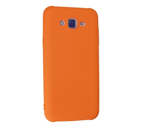 Samsung Galaxy J7 Kılıf Nano içi Kadife Silikon - Turuncu Samsung Galaxy J7 Kılıf Nano içi Kadife Silikon - Turuncu