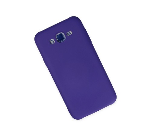 Samsung Galaxy J7 Kılıf Nano içi Kadife Silikon - Mor Samsung Galaxy J7 Kılıf Nano içi Kadife Silikon - Mor