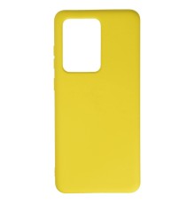 Samsung Galaxy S20 Ultra Kılıf Nano içi Kadife Silikon - Sarı