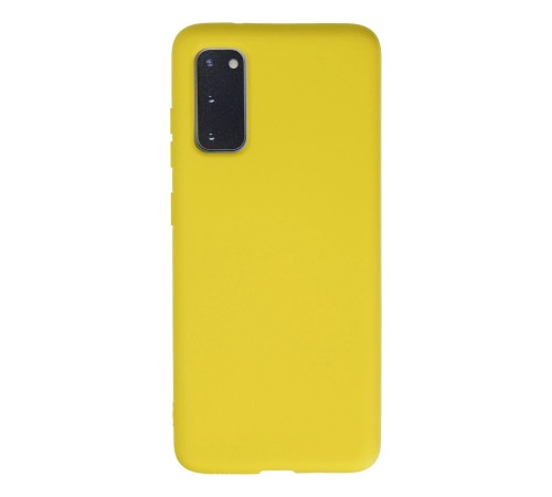 Samsung Galaxy S20 Kılıf Nano içi Kadife Silikon - Sarı