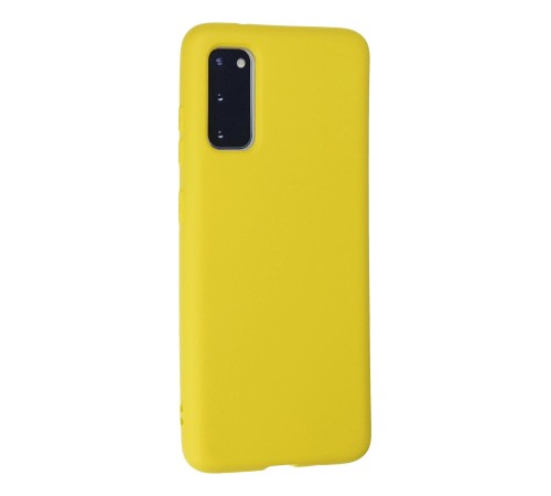 Samsung Galaxy S20 Kılıf Nano içi Kadife Silikon - Sarı