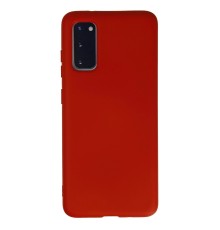 Samsung Galaxy S20 Kılıf Nano içi Kadife Silikon - Kırmızı