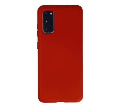 Samsung Galaxy S20 Kılıf Nano içi Kadife Silikon - Kırmızı
