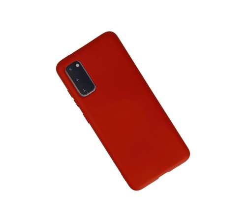 Samsung Galaxy S20 Kılıf Nano içi Kadife Silikon - Kırmızı