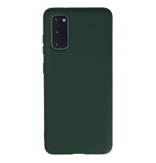 Samsung Galaxy S20 Kılıf Nano içi Kadife Silikon - Koyu Yeşil