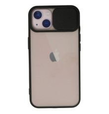 iPhone 13 Kılıf Palm Buzlu Kamera Sürgülü Silikon - Siyah