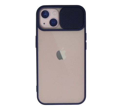 iPhone 13 Kılıf Palm Buzlu Kamera Sürgülü Silikon - Lacivert iPhone 13 Kılıf Palm Buzlu Kamera Sürgülü Silikon - Lacivert