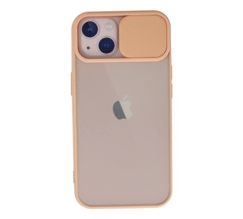 iPhone 13 Kılıf Palm Buzlu Kamera Sürgülü Silikon - Pembe iPhone 13 Kılıf Palm Buzlu Kamera Sürgülü Silikon - Pembe