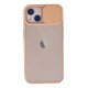 iPhone 13 Kılıf Palm Buzlu Kamera Sürgülü Silikon - Pembe
