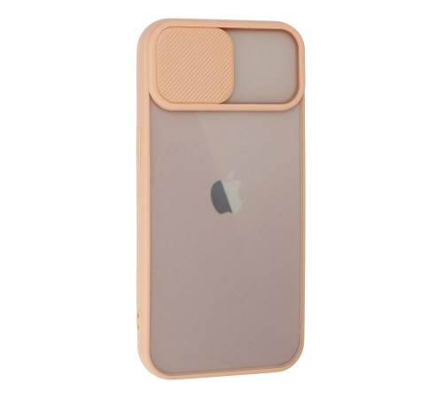 iPhone 13 Kılıf Palm Buzlu Kamera Sürgülü Silikon - Pembe iPhone 13 Kılıf Palm Buzlu Kamera Sürgülü Silikon - Pembe