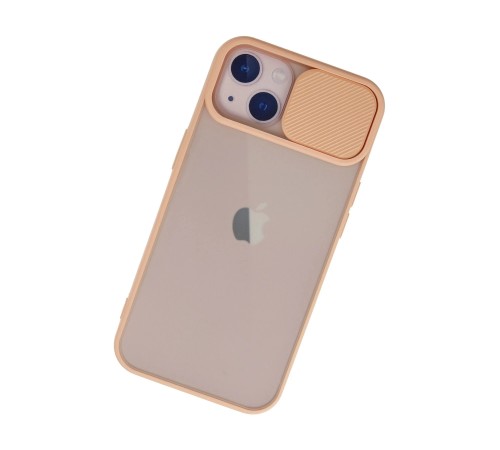 iPhone 13 Kılıf Palm Buzlu Kamera Sürgülü Silikon - Pembe iPhone 13 Kılıf Palm Buzlu Kamera Sürgülü Silikon - Pembe