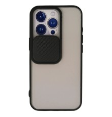 iPhone 13 Pro Kılıf Palm Buzlu Kamera Sürgülü Silikon - Siyah
