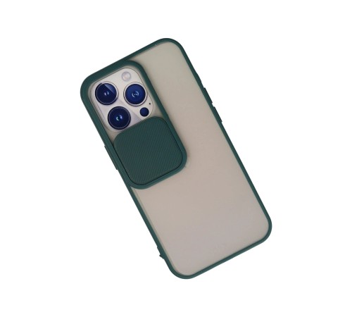 iPhone 13 Pro Kılıf Palm Buzlu Kamera Sürgülü Silikon - Yeşil iPhone 13 Pro Kılıf Palm Buzlu Kamera Sürgülü Silikon - Yeşil