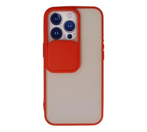 iPhone 13 Pro Kılıf Palm Buzlu Kamera Sürgülü Silikon - Kırmızı iPhone 13 Pro Kılıf Palm Buzlu Kamera Sürgülü Silikon - Kırmızı
