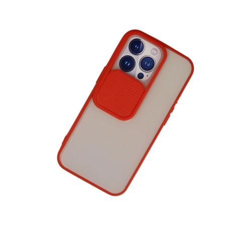 iPhone 13 Pro Kılıf Palm Buzlu Kamera Sürgülü Silikon - Kırmızı iPhone 13 Pro Kılıf Palm Buzlu Kamera Sürgülü Silikon - Kırmızı