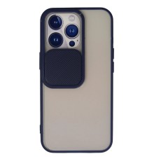 iPhone 13 Pro Kılıf Palm Buzlu Kamera Sürgülü Silikon - Lacivert