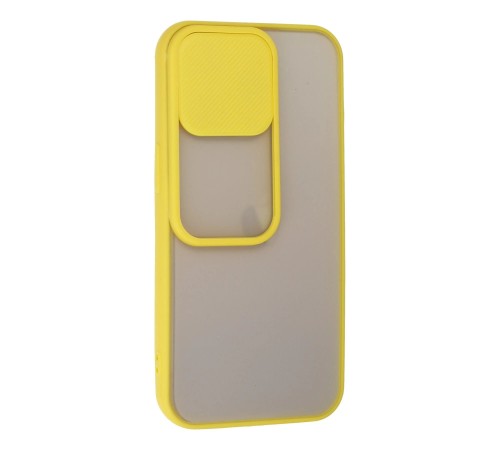 iPhone 13 Pro Kılıf Palm Buzlu Kamera Sürgülü Silikon - Sarı iPhone 13 Pro Kılıf Palm Buzlu Kamera Sürgülü Silikon - Sarı