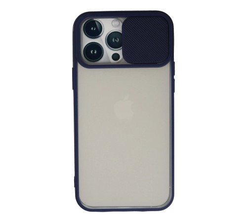 iPhone 13 Pro Max Kılıf Palm Buzlu Kamera Sürgülü Silikon - Lacivert iPhone 13 Pro Max Kılıf Palm Buzlu Kamera Sürgülü Silikon - Lacivert