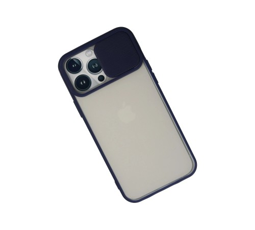 iPhone 13 Pro Max Kılıf Palm Buzlu Kamera Sürgülü Silikon - Lacivert iPhone 13 Pro Max Kılıf Palm Buzlu Kamera Sürgülü Silikon - Lacivert