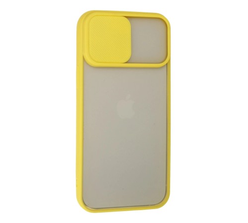 iPhone 13 Pro Max Kılıf Palm Buzlu Kamera Sürgülü Silikon - Sarı iPhone 13 Pro Max Kılıf Palm Buzlu Kamera Sürgülü Silikon - Sarı