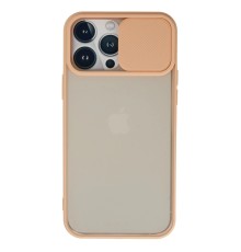 iPhone 13 Pro Max Kılıf Palm Buzlu Kamera Sürgülü Silikon - Pembe