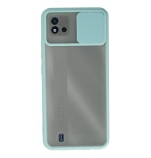 Realme C11 2021 Kılıf Palm Buzlu Kamera Sürgülü Silikon - Turkuaz