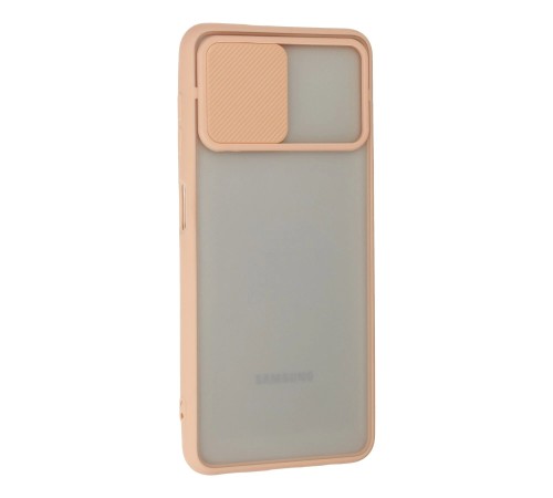 Samsung Galaxy A22 Kılıf Palm Buzlu Kamera Sürgülü Silikon - Pembe