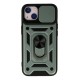 iPhone 13 Kılıf Pars Lens Yüzüklü Silikon - Yeşil