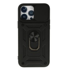 iPhone 13 Pro Kılıf Pars Lens Yüzüklü Silikon - Siyah