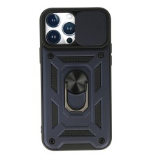 iPhone 13 Pro Kılıf Pars Lens Yüzüklü Silikon - Lacivert