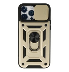 iPhone 13 Pro Kılıf Pars Lens Yüzüklü Silikon - Gold
