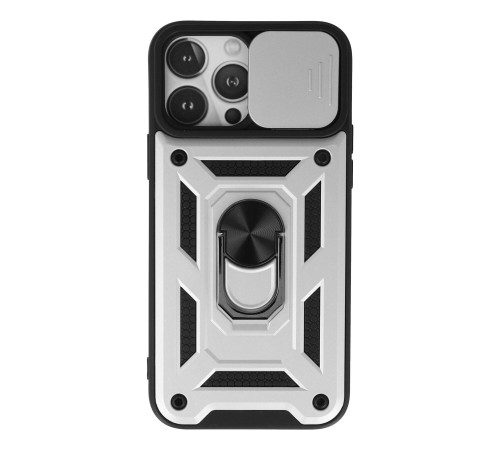 iPhone 13 Pro Kılıf Pars Lens Yüzüklü Silikon - Gümüş iPhone 13 Pro Kılıf Pars Lens Yüzüklü Silikon - Gümüş