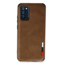 Samsung Galaxy A03S Kılıf Loop Deri Silikon - Kahverengi