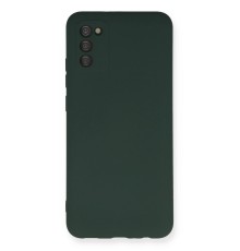 Samsung Galaxy A03S Kılıf Nano içi Kadife Silikon - Koyu Yeşil