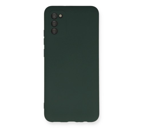 Samsung Galaxy A03S Kılıf Nano içi Kadife Silikon - Koyu Yeşil Samsung Galaxy A03S Kılıf Nano içi Kadife Silikon - Koyu Yeşil