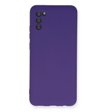 Samsung Galaxy A03S Kılıf Nano içi Kadife Silikon - Mor