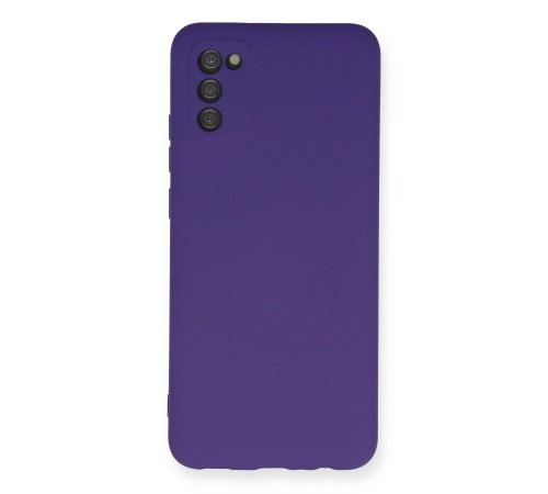 Samsung Galaxy A03S Kılıf Nano içi Kadife Silikon - Mor Samsung Galaxy A03S Kılıf Nano içi Kadife Silikon - Mor