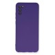 Samsung Galaxy A03S Kılıf Nano içi Kadife Silikon - Mor
