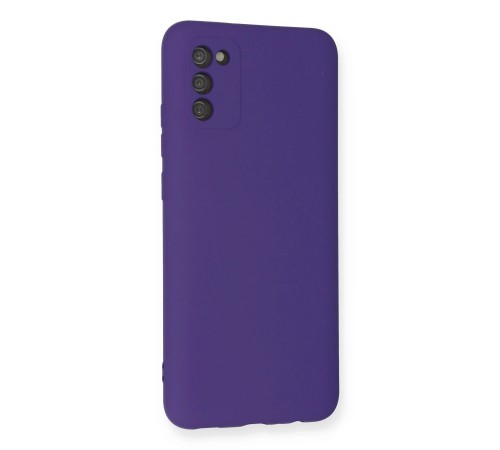 Samsung Galaxy A03S Kılıf Nano içi Kadife Silikon - Mor Samsung Galaxy A03S Kılıf Nano içi Kadife Silikon - Mor