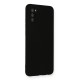 Samsung Galaxy A03S Kılıf Nano içi Kadife Silikon - Siyah