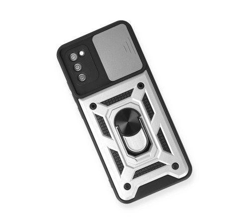 Samsung Galaxy A03S Kılıf Pars Lens Yüzüklü Silikon - Gümüş Samsung Galaxy A03S Kılıf Pars Lens Yüzüklü Silikon - Gümüş